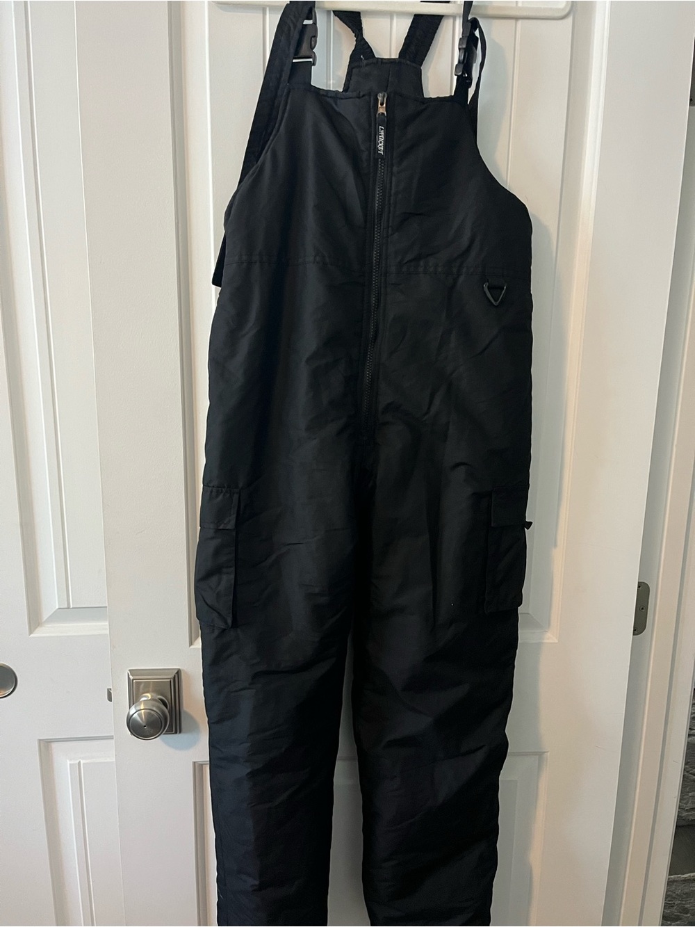 Black Insulated Snow Bib Overalls Youth